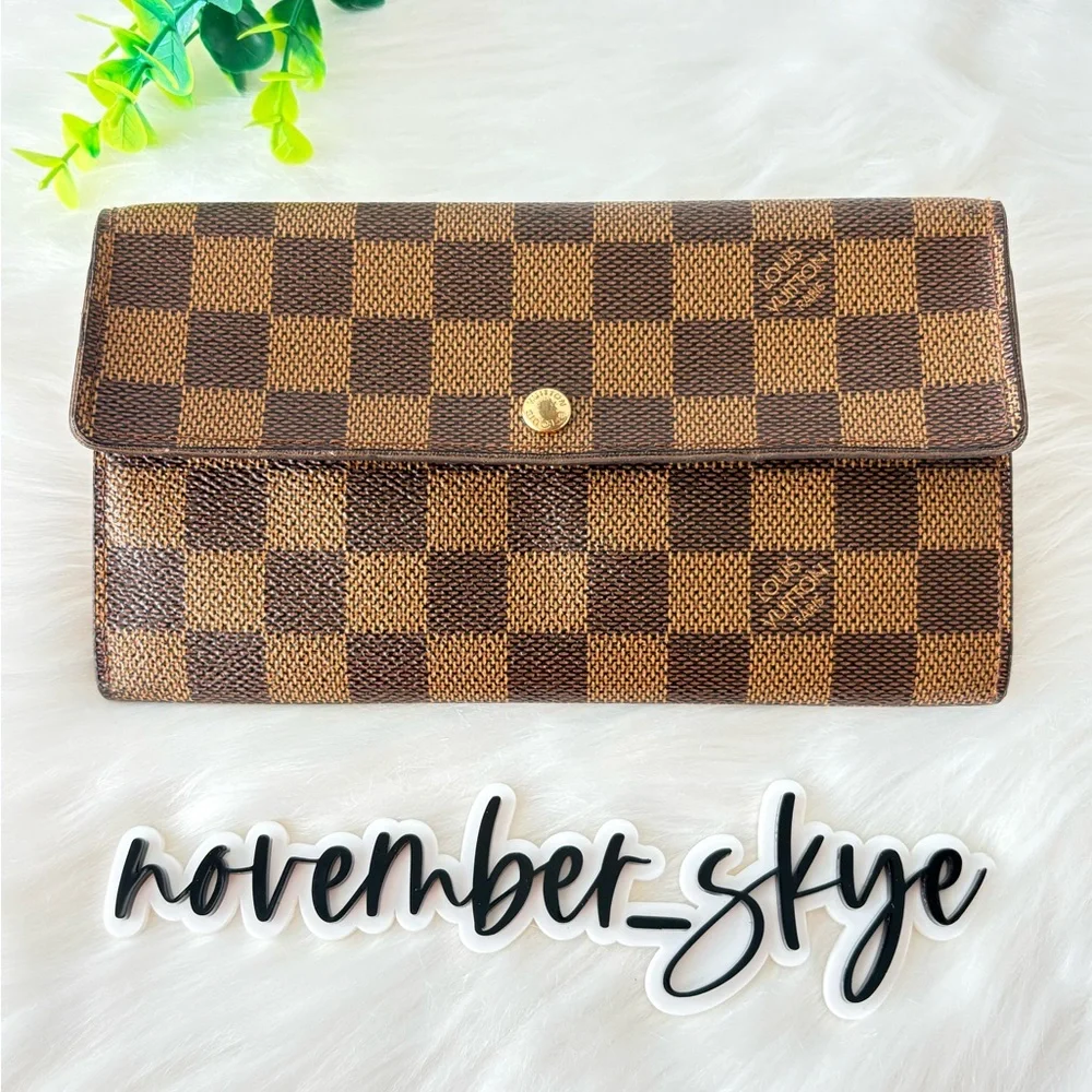 Louis‎ Vuitton Damier Ebene Sarah Wallet